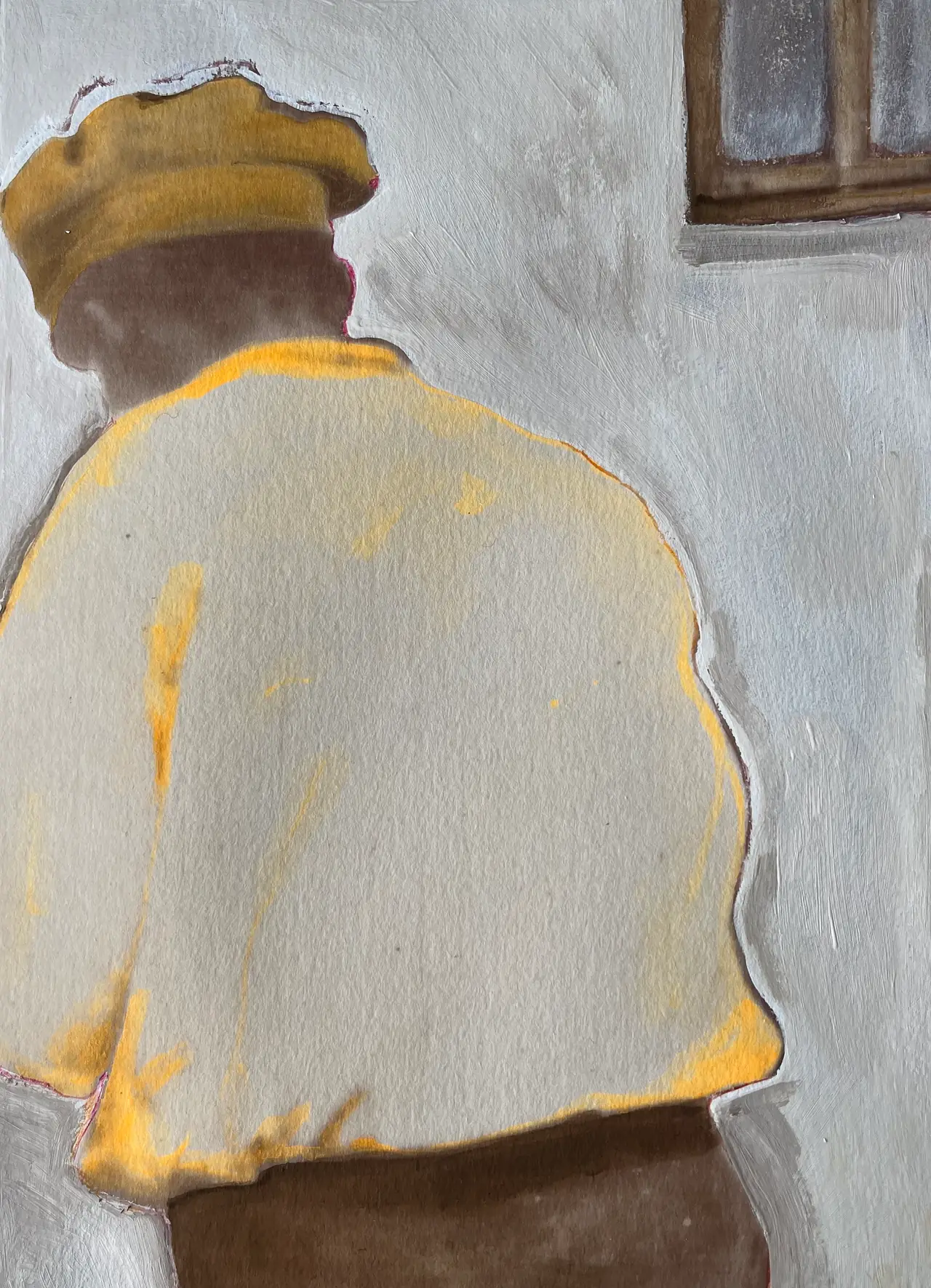 An unidentified internee at Ruhleben camp, seen from behind, used as an avatar for Josef Ntwanumbi.